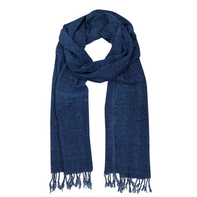 indigo blue fair trade scarf