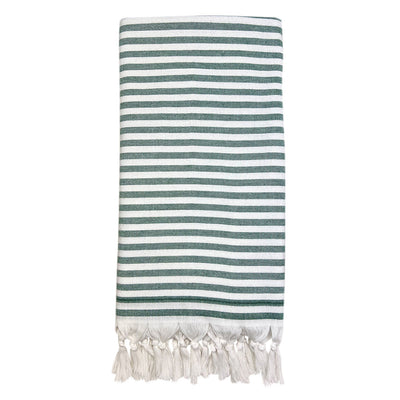 green cabana towel