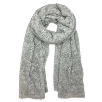 gray alpaca scarf