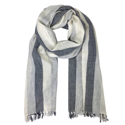 diamond stripe cashmere scarf